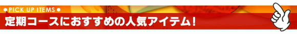 定期コースにおすすめの人気アイテム!