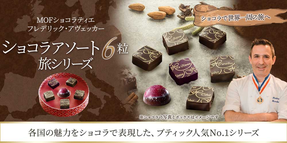【MOF フレデリック アヴェッカー】ショコラアソートプラリネ6粒