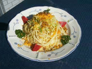 ミモレットの彩りパスタ
