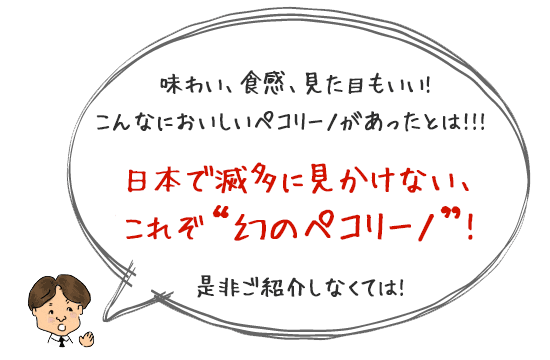 味わい、食感、見た目もいい！　こんなにおいしいペコリーノがあったとは！！！　日本で滅多に見かけない、これぞ幻のペコリーノ！　ぜひご紹介しなくては！