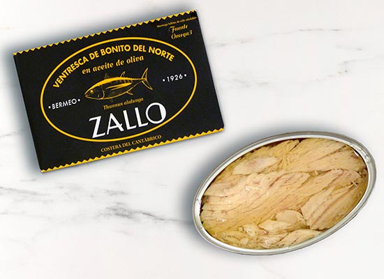 【Zallo】オリーブオイル漬けツナ缶