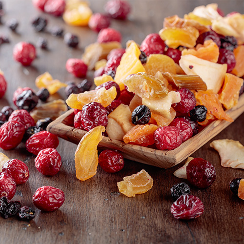 ドライフルーツを添えて