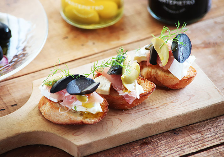 バケットにのせて