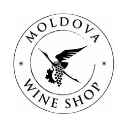 コウノトリとブドウが描かれたシンボルマーク