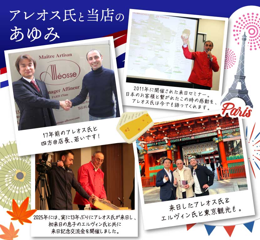 アレオス氏と当店のあゆみ