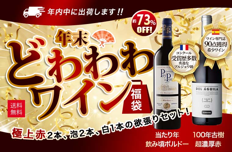 年末☆どわわわワイン福袋【5本セット】