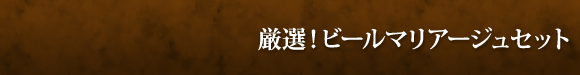 厳選!ビールマリアージュセット